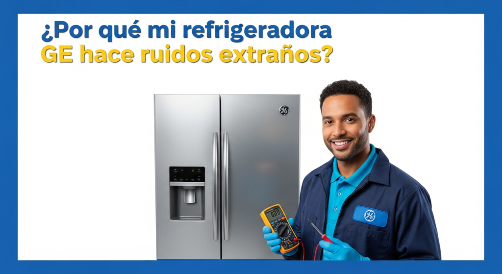 ¿Por qué mi refrigeradora GE hace ruidos extraños? Guía de ruidos normales vs. averías.