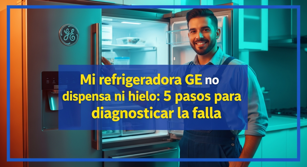 Mi refrigeradora GE no dispensa agua ni hielo: 5 pasos para diagnosticar la falla.